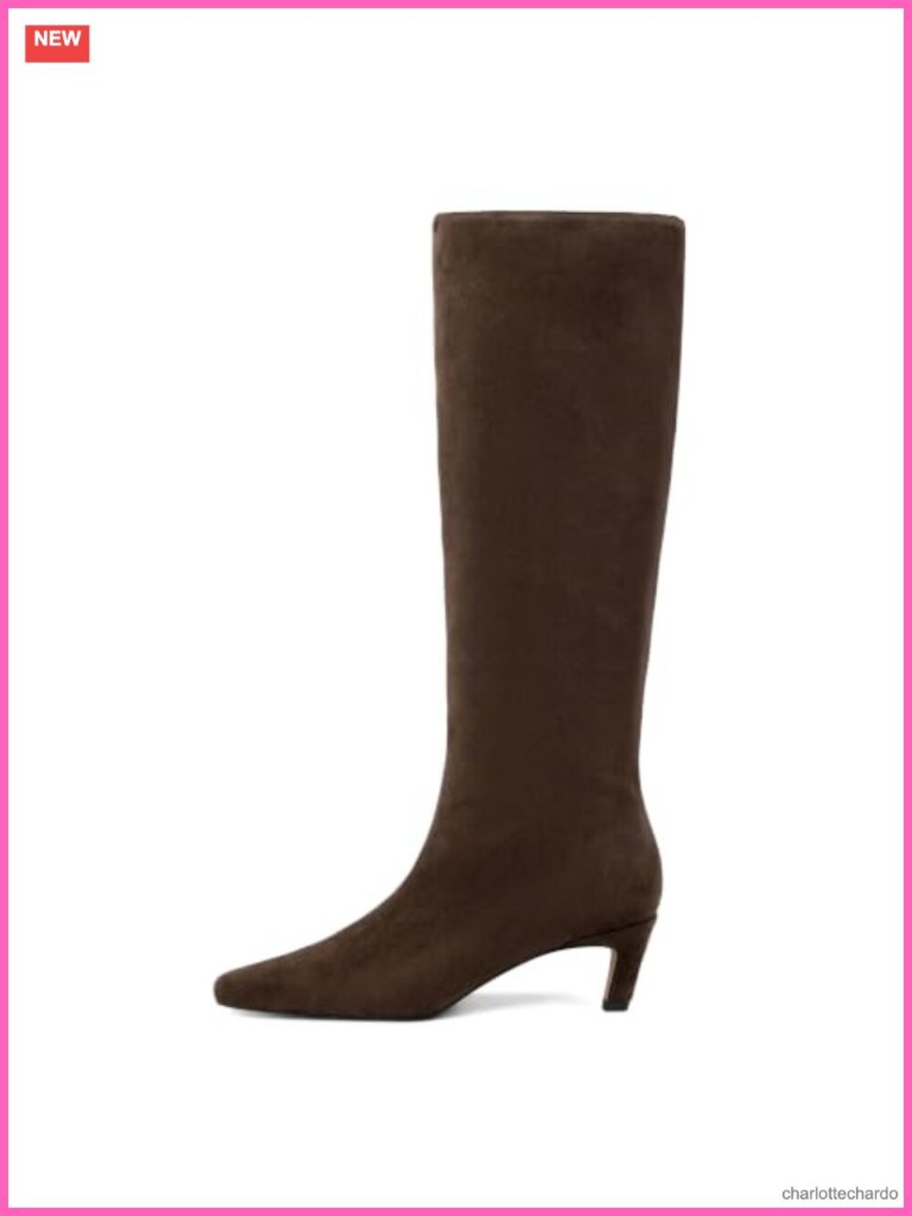 Knee High Boots Women Square Toe Kitten Heel Faux Suede Tall Boots